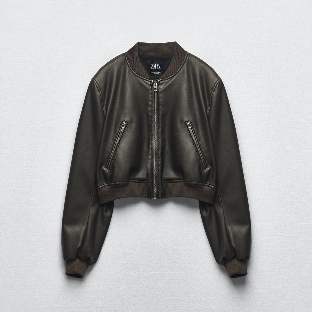 Zara Women's Olive Bomber Jacket